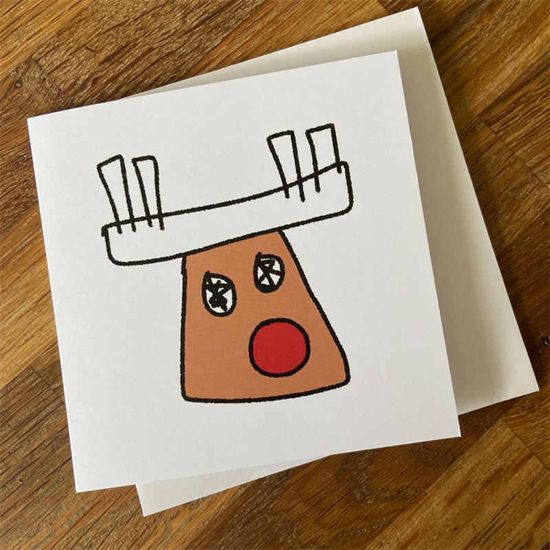 Rudolf greeting card 