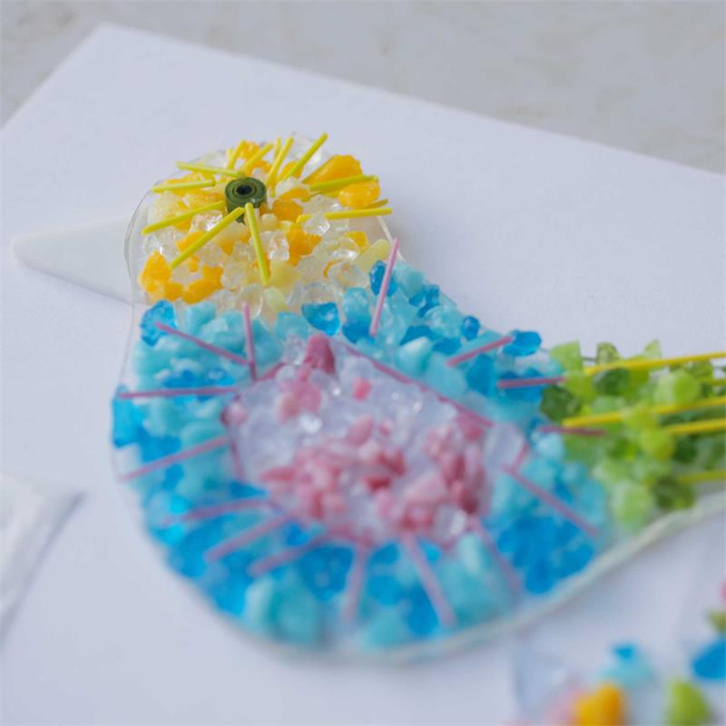 make at home fused glass spring wonky bird kit 
