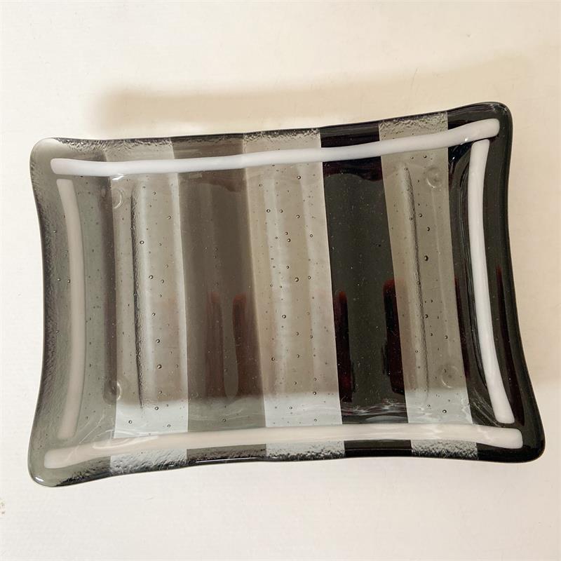 Fused glass soap dish 