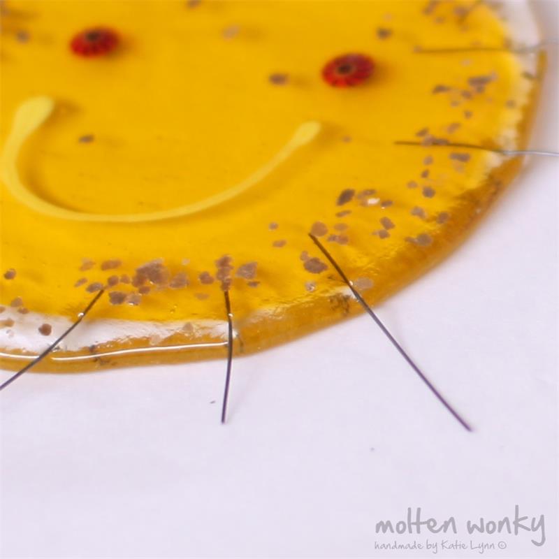 sunshine suncatcher made in fused glass by molten wonky 