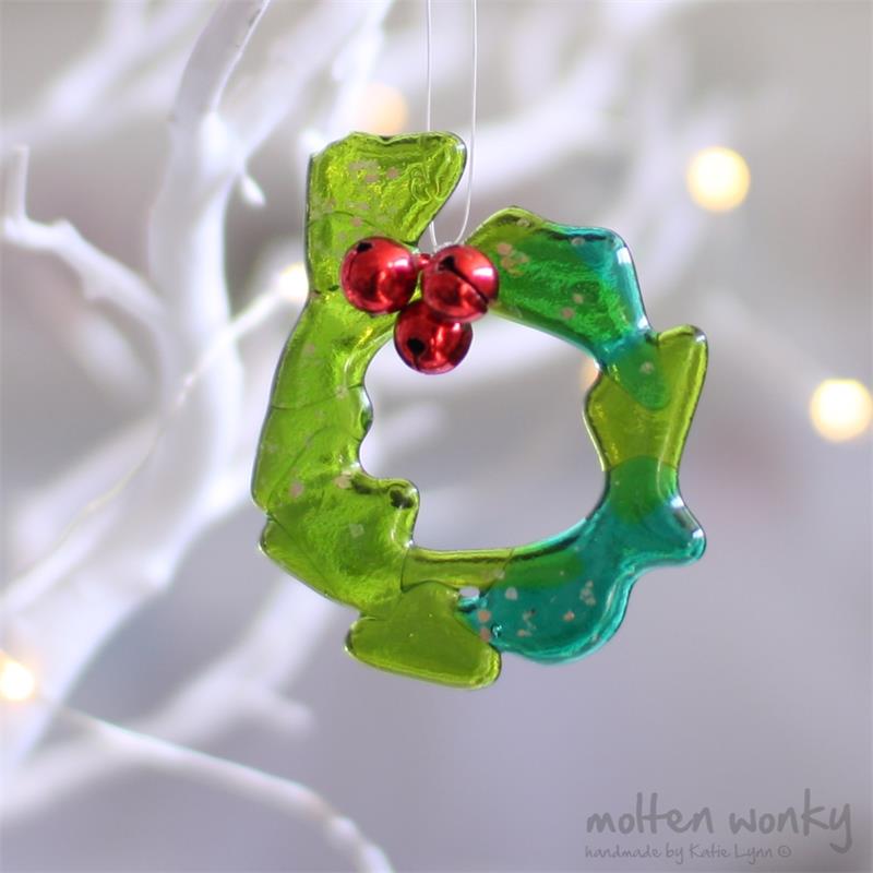 fused glass wreath 