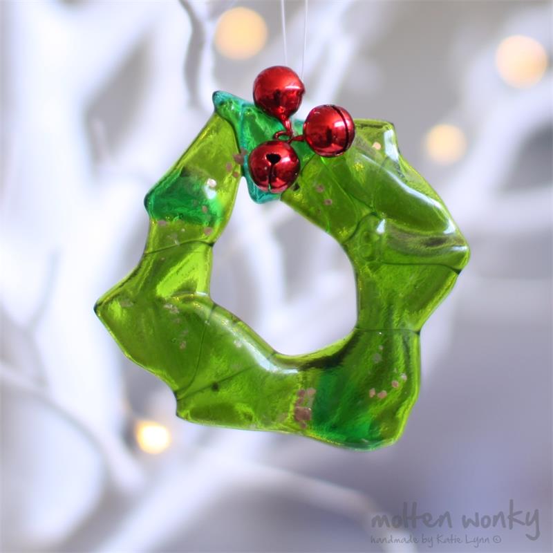 fused glass wreath 