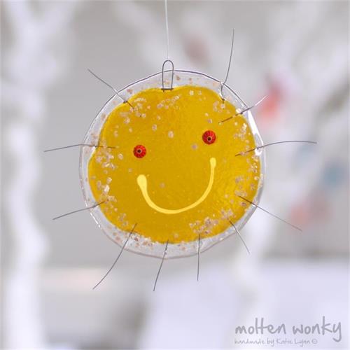 sunshine fused glass decoration